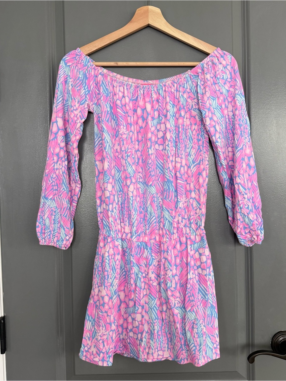 Lilly Pulitzer Multi Pink Sorbet High Altitude Off The Shoulder Lana Skort